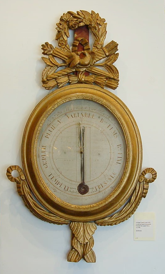 French gilded wall barometer