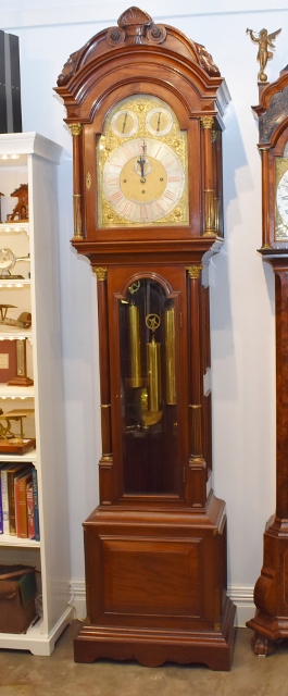 English Musical Grand Father Clock Ca 10 Dutch Antiques