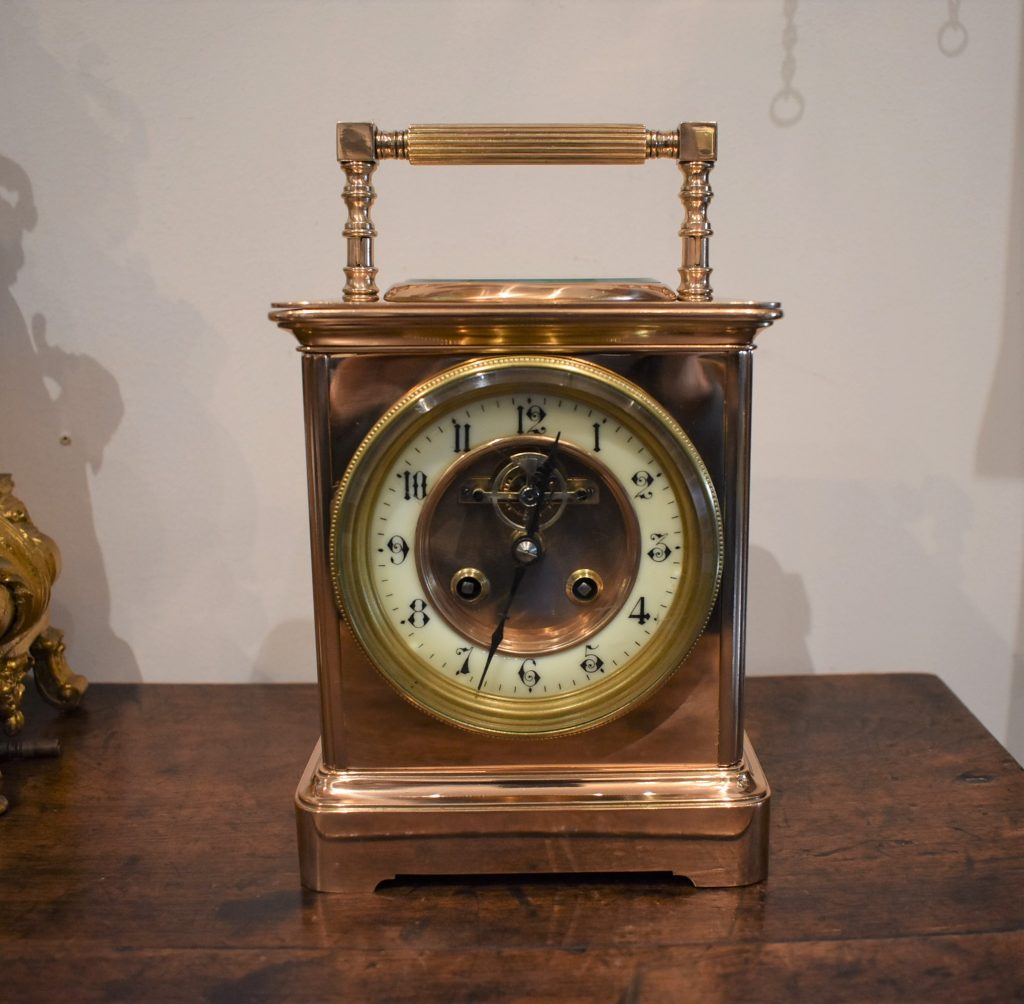 Mantle Clock by London Clock Company Solid Brass Heavy Metal Traditional Carriage Mantel 